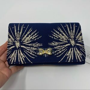 Ted Baker London Stardust Bow Evening Bag - Dark Blue